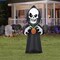 4' Gemmy Airblown Inflatable Halloween Scary Reaper w/ Pumpkin Necklace 226009